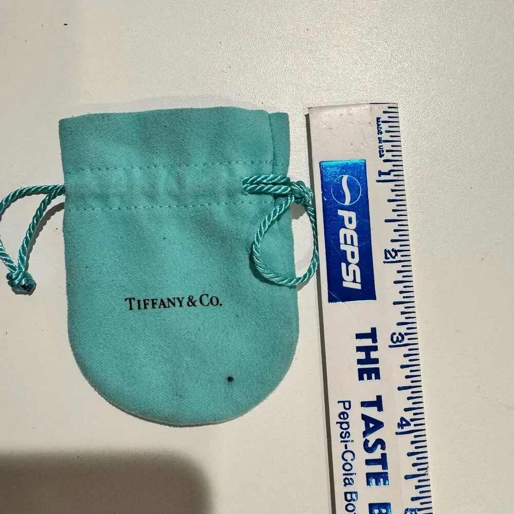 Tiffany & Co Small Blue Jewelry Pouch Drawstring Storage Bag